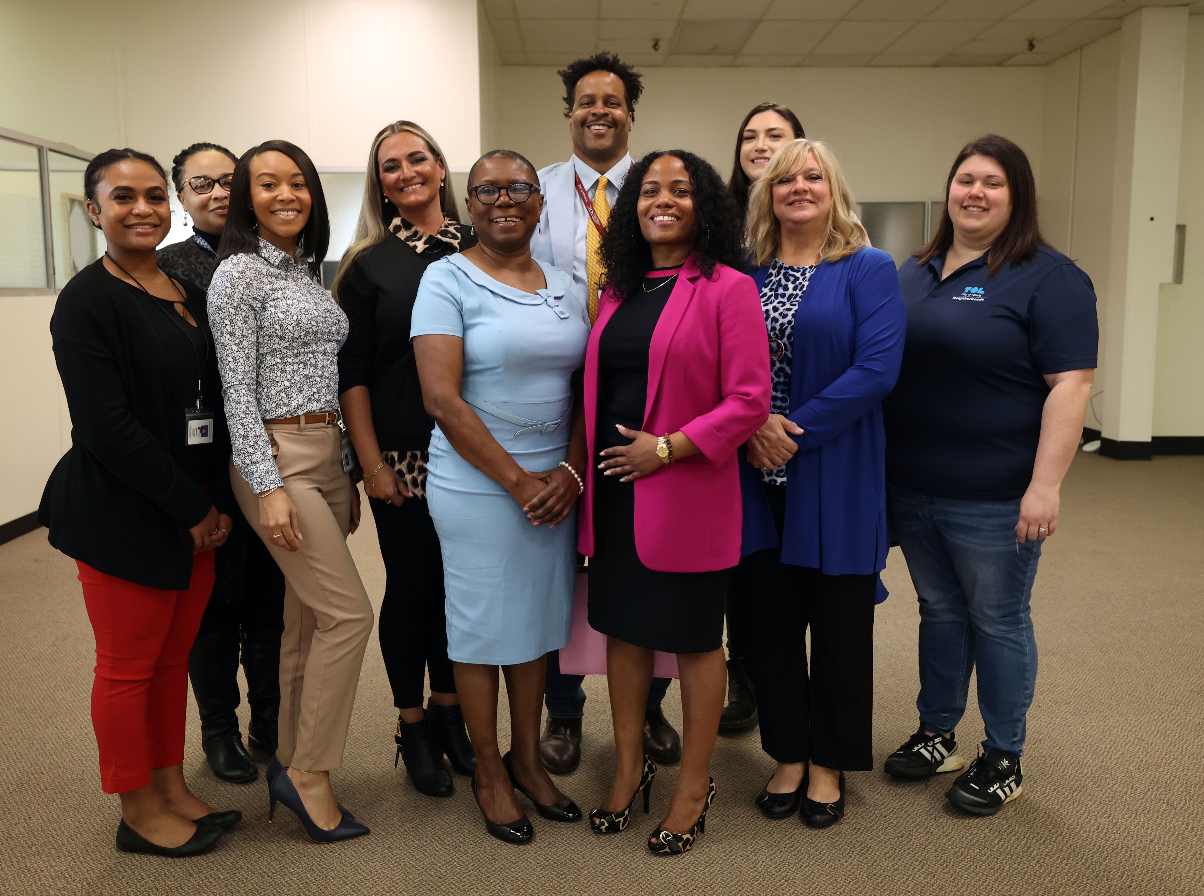 In pic left to right: Mariah Coleman, Monica Smith, Tericka Crawford, Lindsey Byard, Charles Turnbough, Sr., Lydia Marentette, Dawn Meek, Jackie Agner