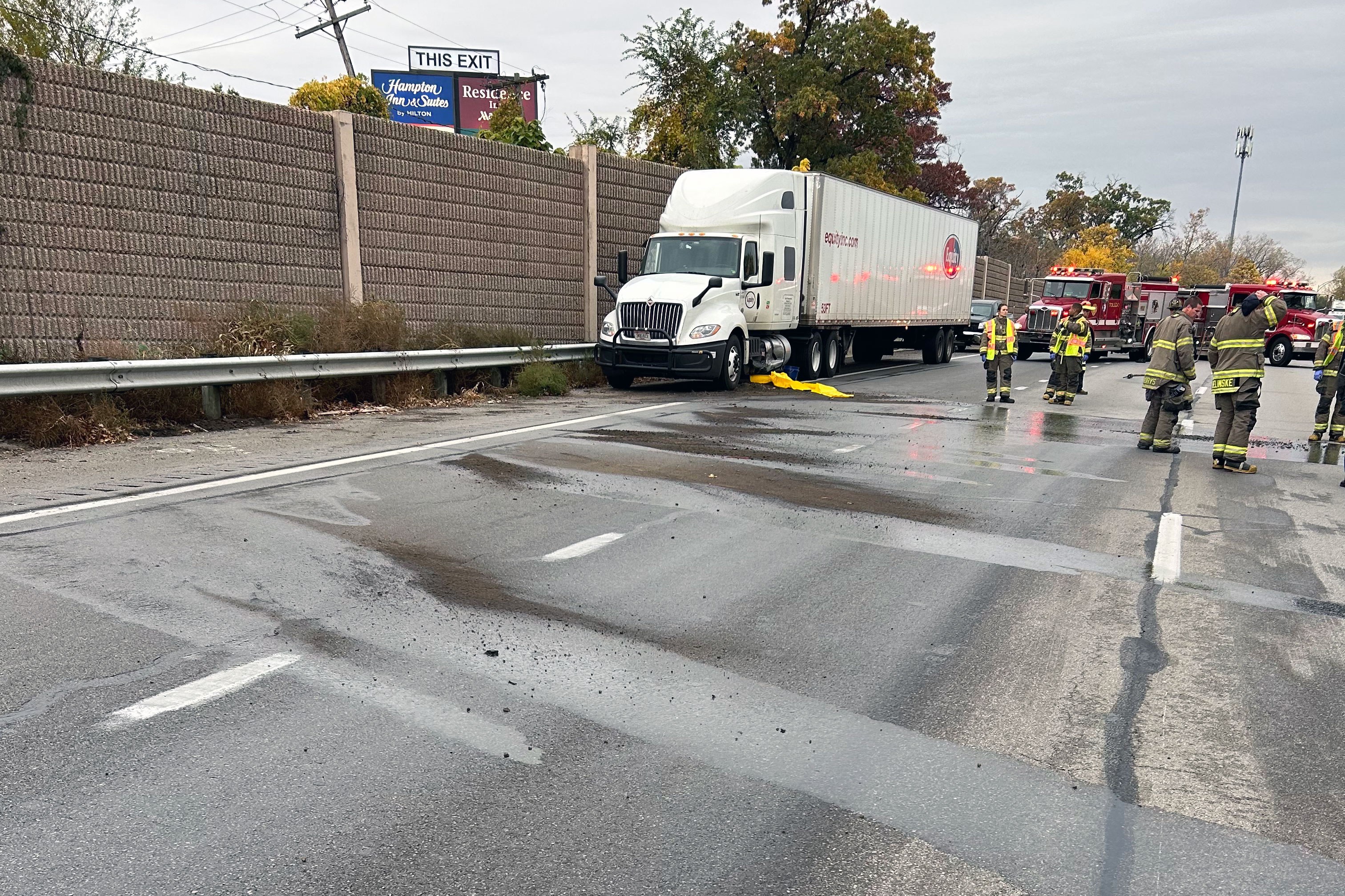 Large diesel spill I-475 E near Secor Rd. October 25, 2024