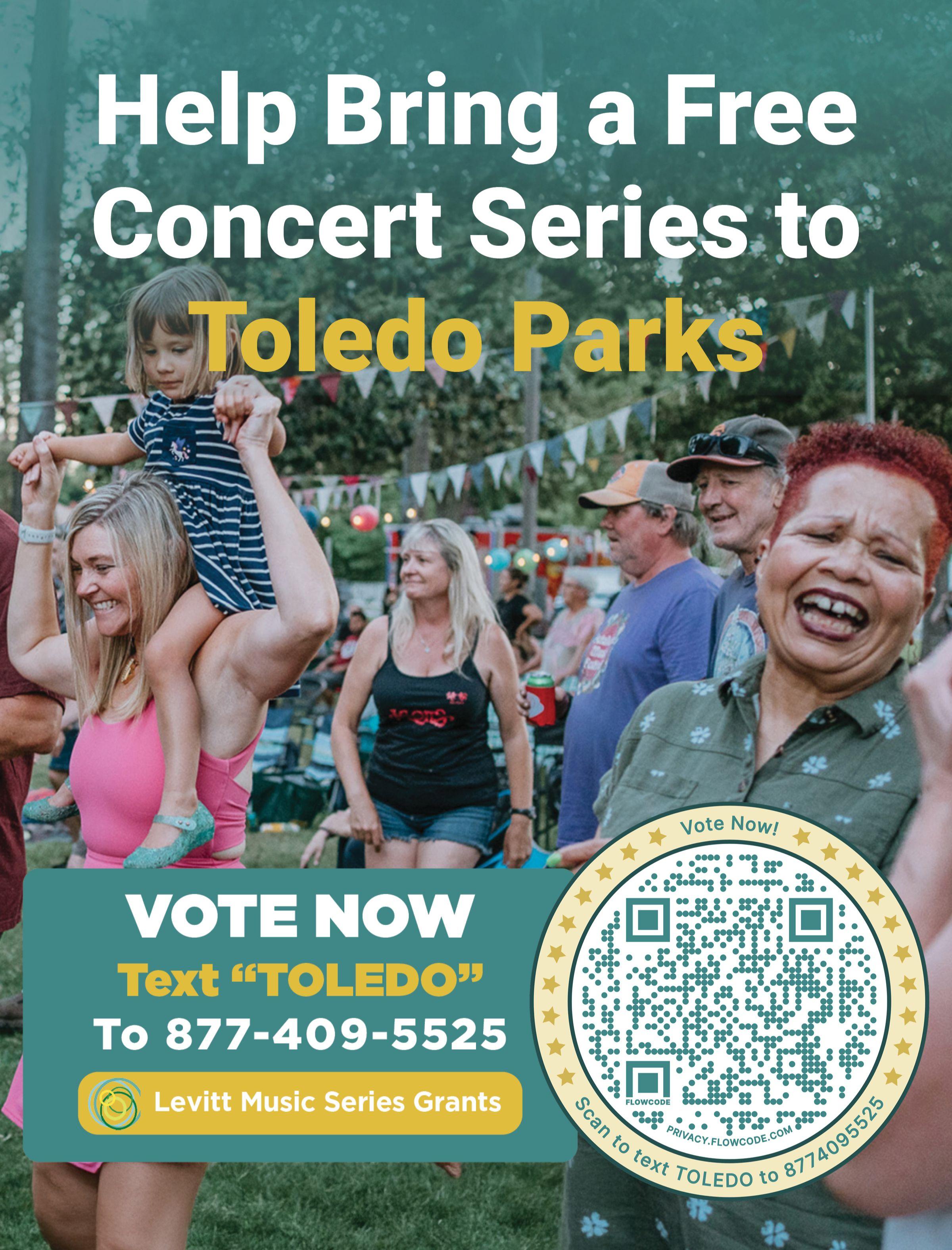 Share: Bring Concerts to City Parks Vote for Toledo September 5-15