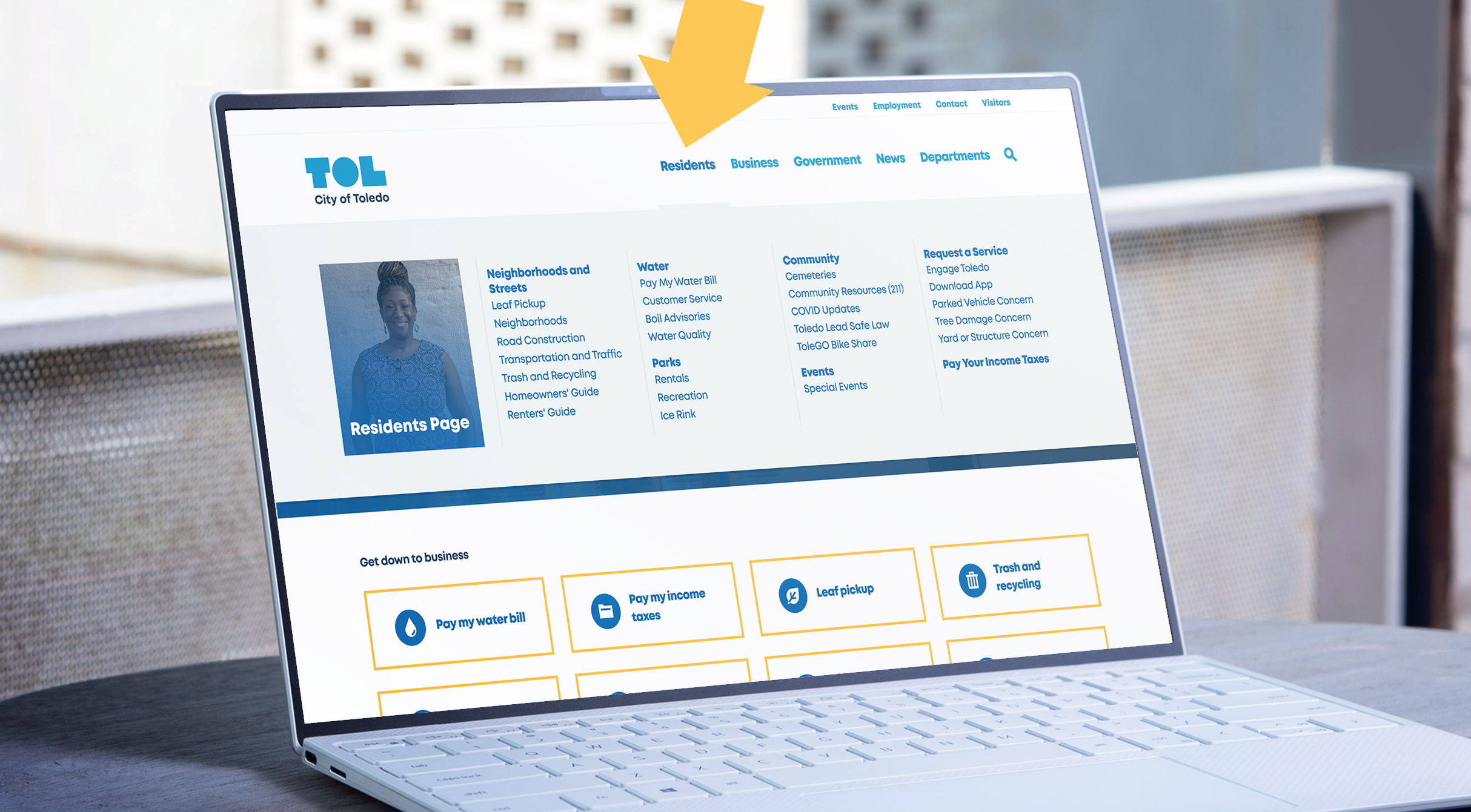 New Website Navigation Screenshot