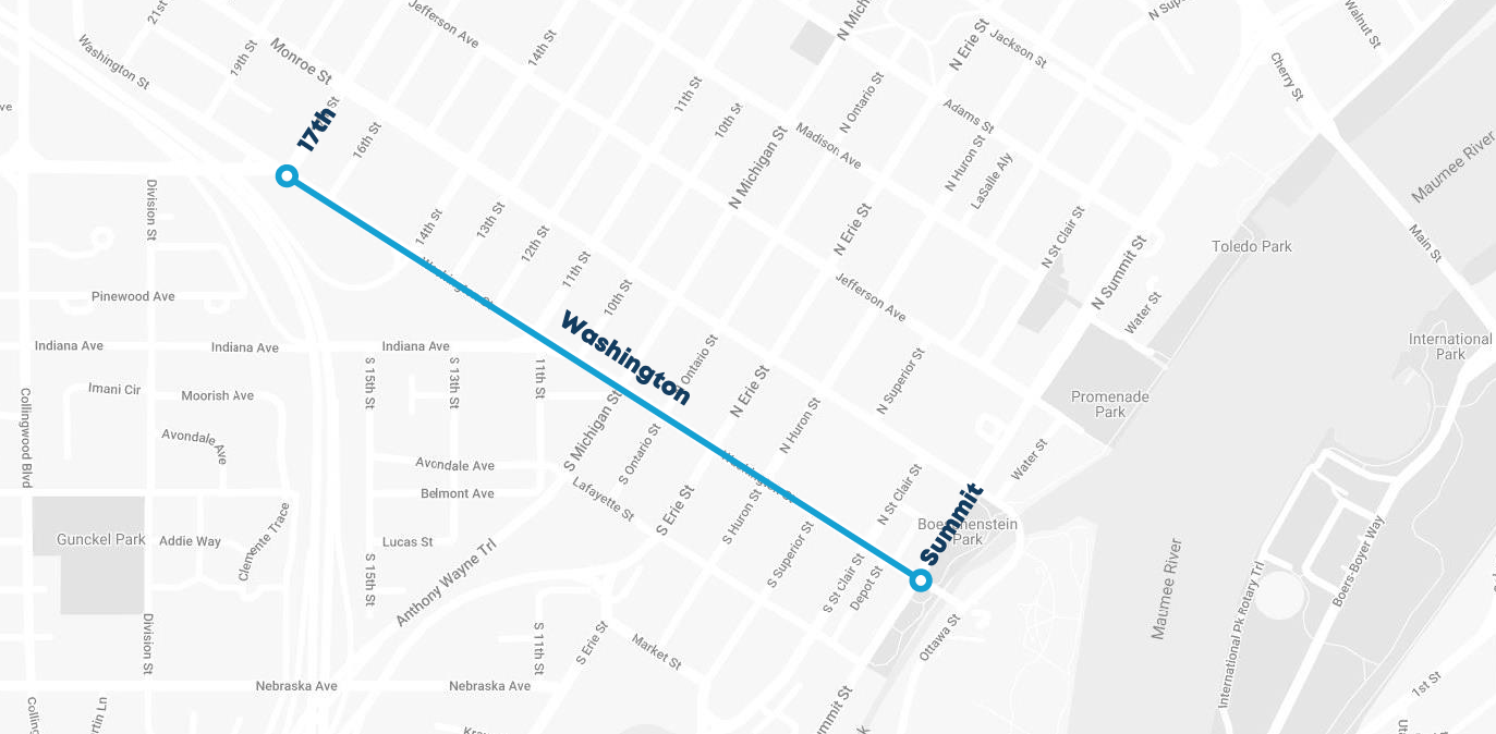 Washington St. Boundary Map
